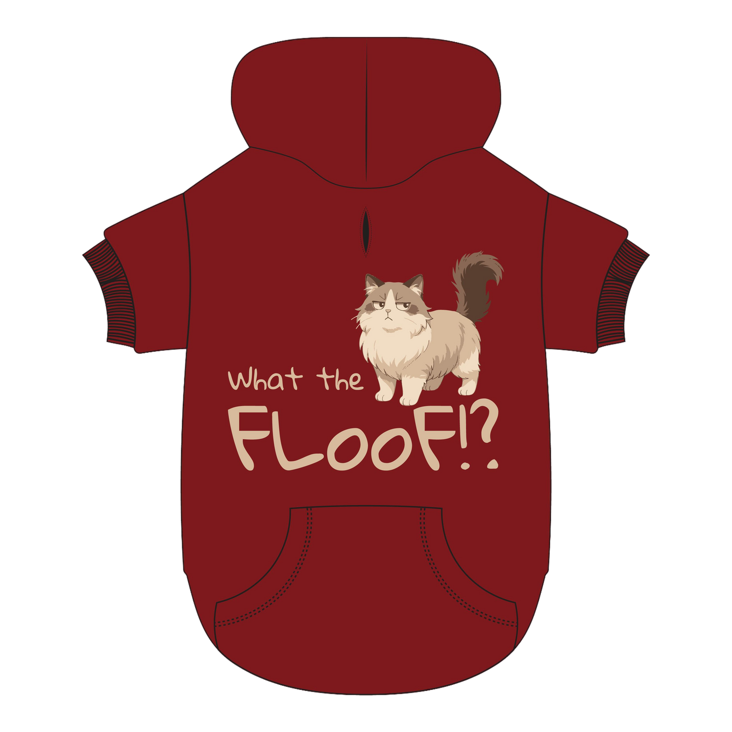 What the Floof?! Dog Hoodie – Sassy Cat Edition