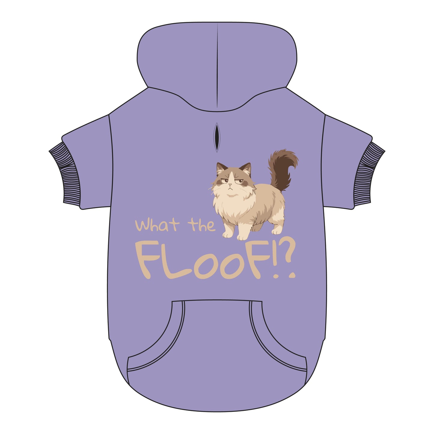 What the Floof?! Dog Hoodie – Sassy Cat Edition