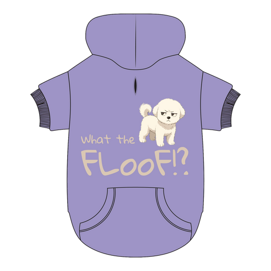What the Floof?! Dog Hoodie – Grumpy Dog Edition